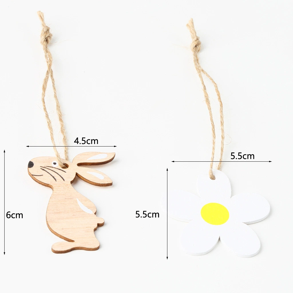 Easter Wooden Hanging, Wood Hanging Decor Ornaments for Tree Decoration Happy Easter